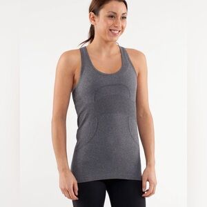 Lululemon Swiftly Tech Racerback Work out Tank Top, Dark Heathered Grey, Size 10